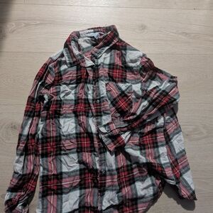 Old Navy Red And Green Plaid Button Down
